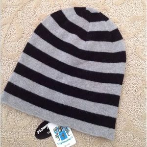 NWT Portolano Grey & Black Wool Hat One Size